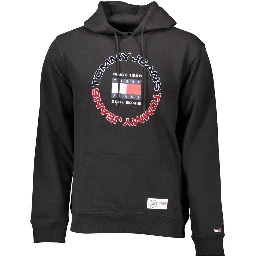Black Cotton Men Sweater