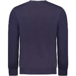 Blue Cotton Men Sweater