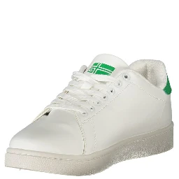 White Polyester Men Sneaker