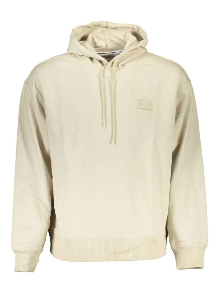 Beige Cotton Men Sweater