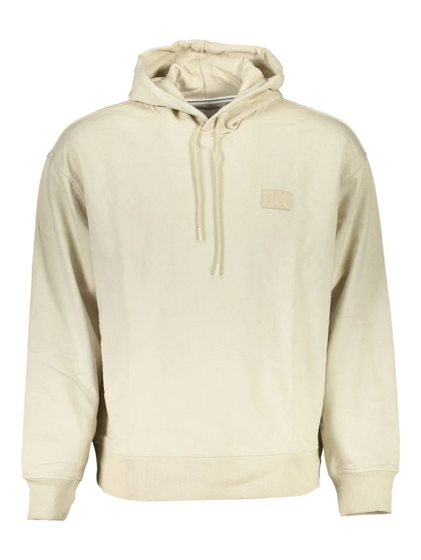 Beige Cotton Men Sweater