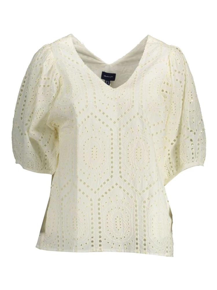 White Cotton Women T-Shirt