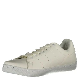 White Polyurethane Men Sneaker