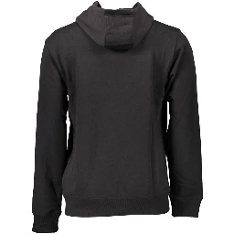 Black Cotton Men Sweater