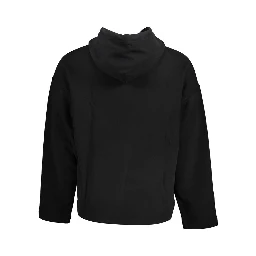 Black Cotton Men Sweater