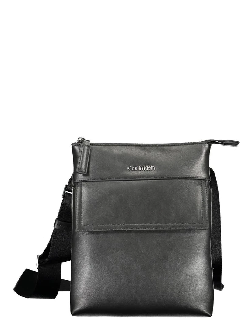Black Polyester Shoulder Bag