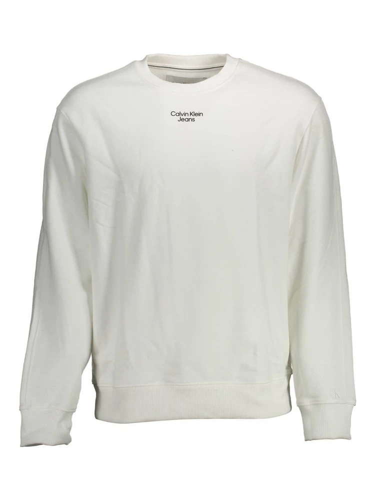 White Cotton Men Sweater