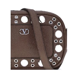 حقيبة كتف بوس توروس من جلد العجل البني