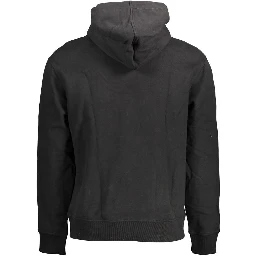 Black Cotton Men Sweater