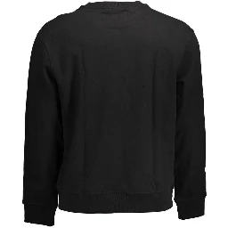 Black Cotton Men Sweater