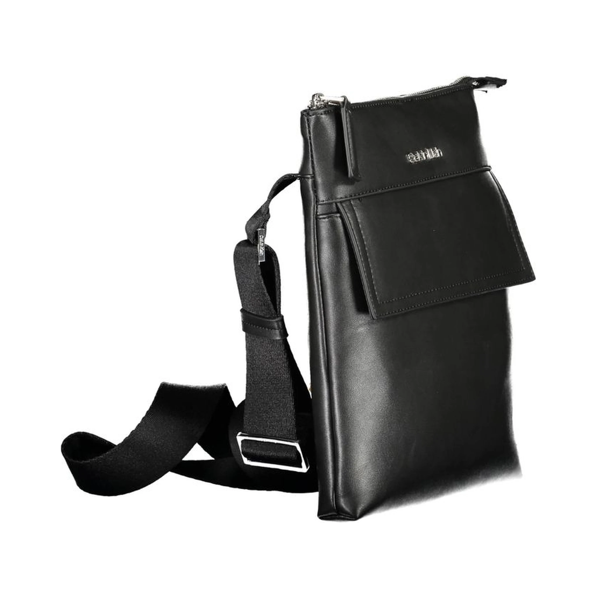 Black Polyester Shoulder Bag