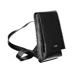 Black Polyester Shoulder Bag