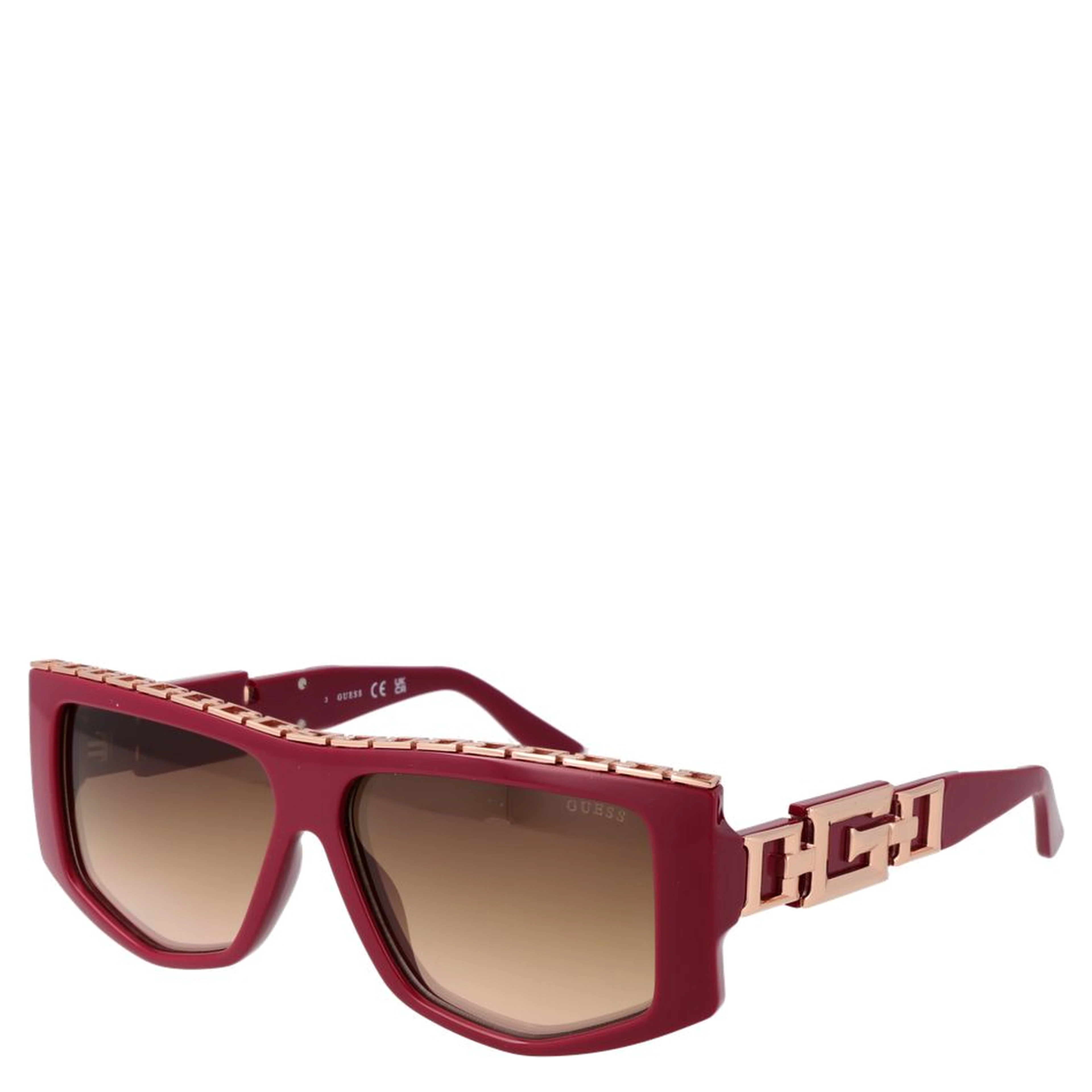 Red Stainless Steel Sunglasses