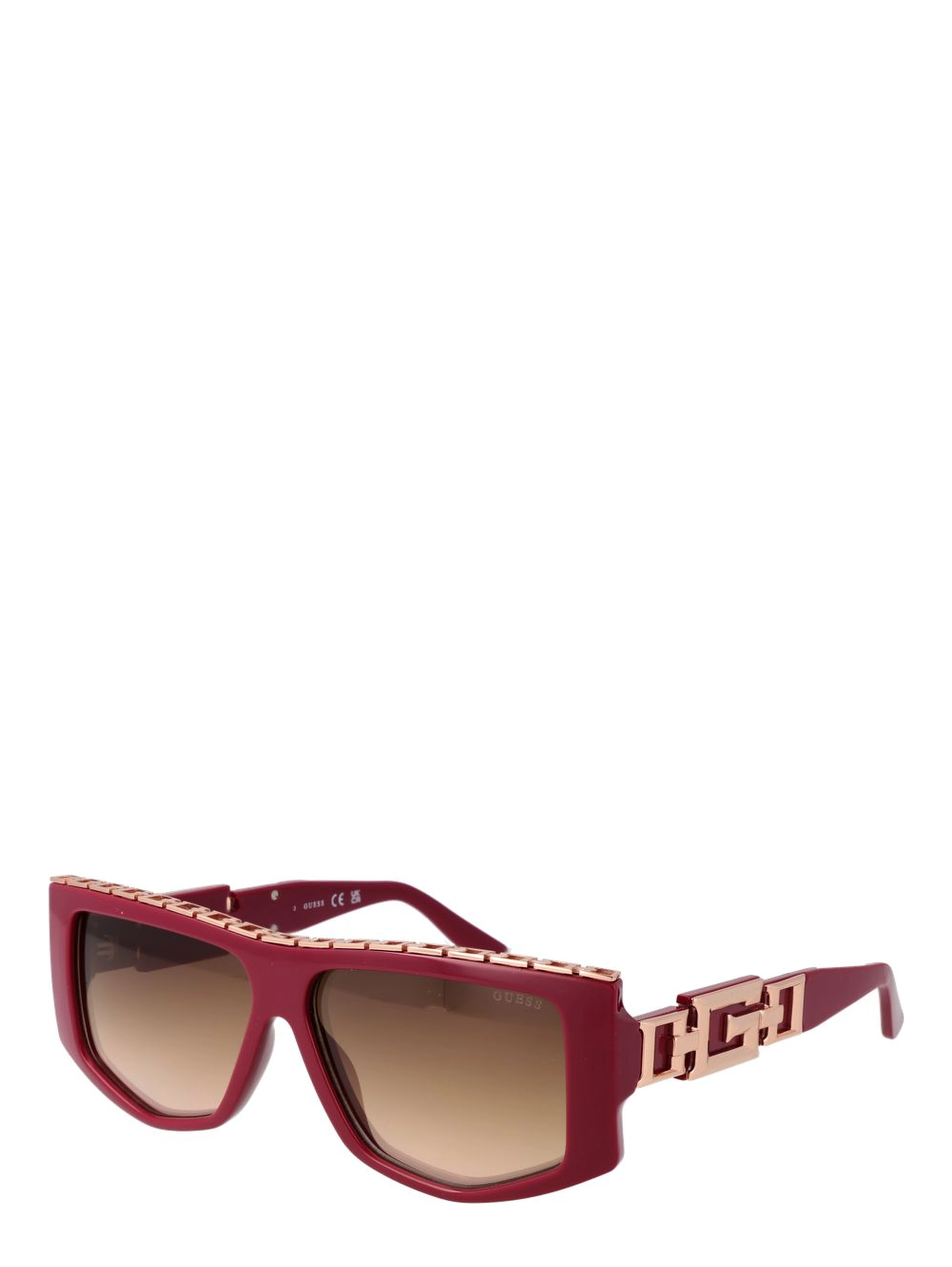 Red Stainless Steel Sunglasses