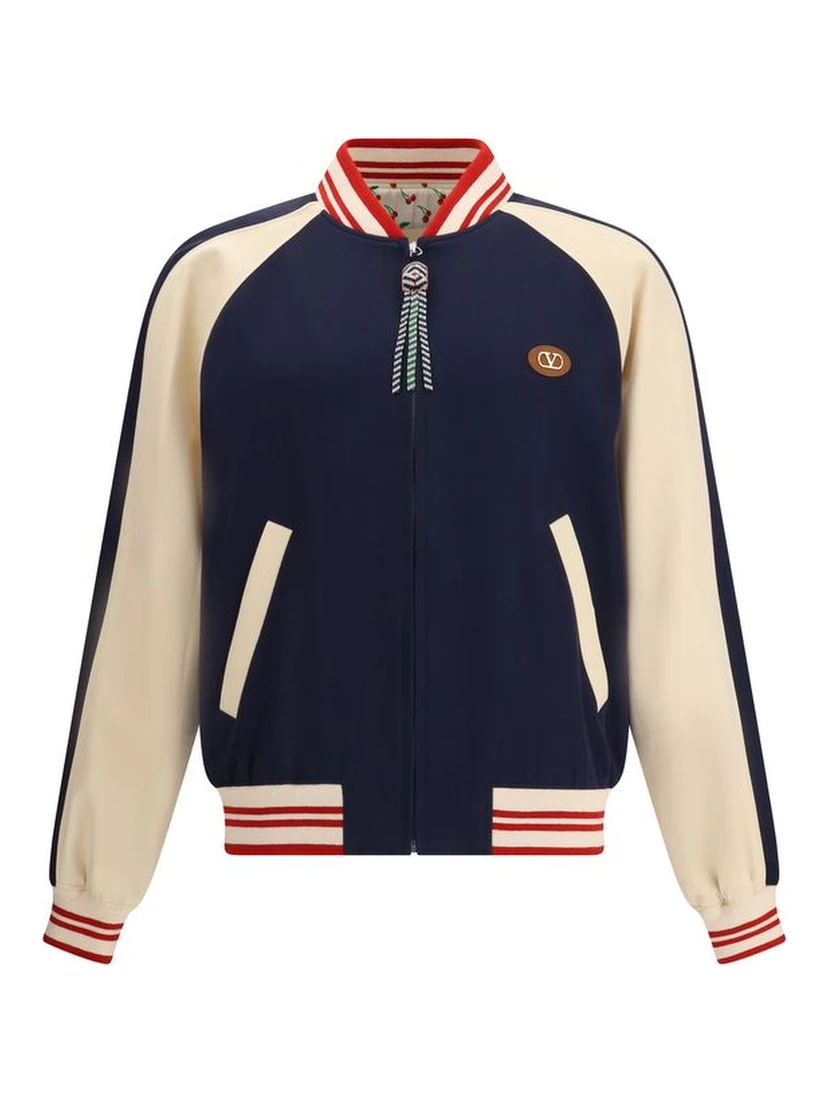 Multicolor Fleece Wool Bomber