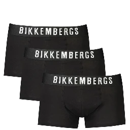 Black Polyester Men Boxer