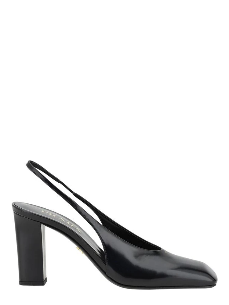 Black Calf Leather Pumps