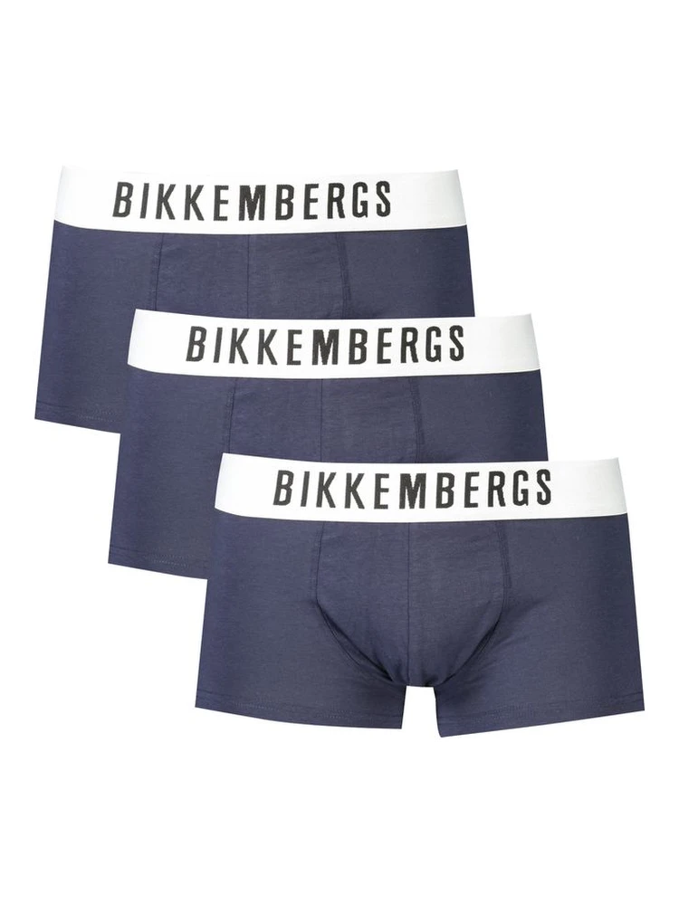 Blue Polyester Men's Boxer Underwear