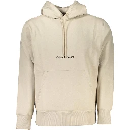 Beige Cotton Men Sweater