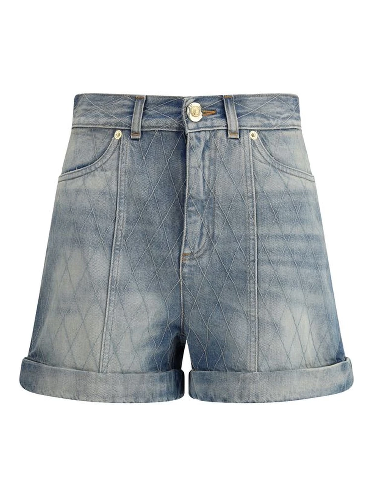 Light Blue Cotton Bermuda Shorts