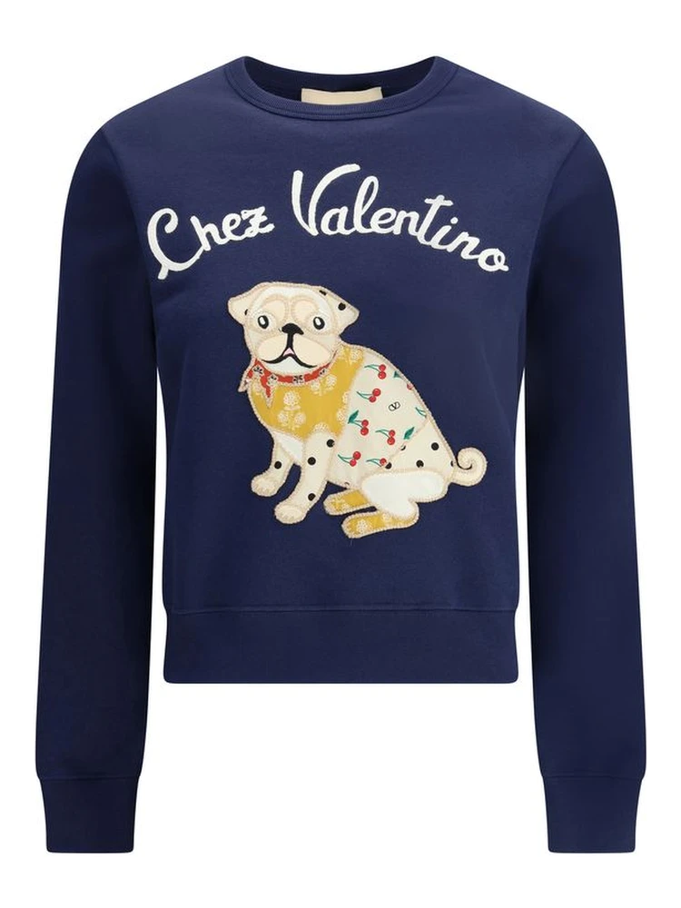 Blue Cotton Sweatshirt