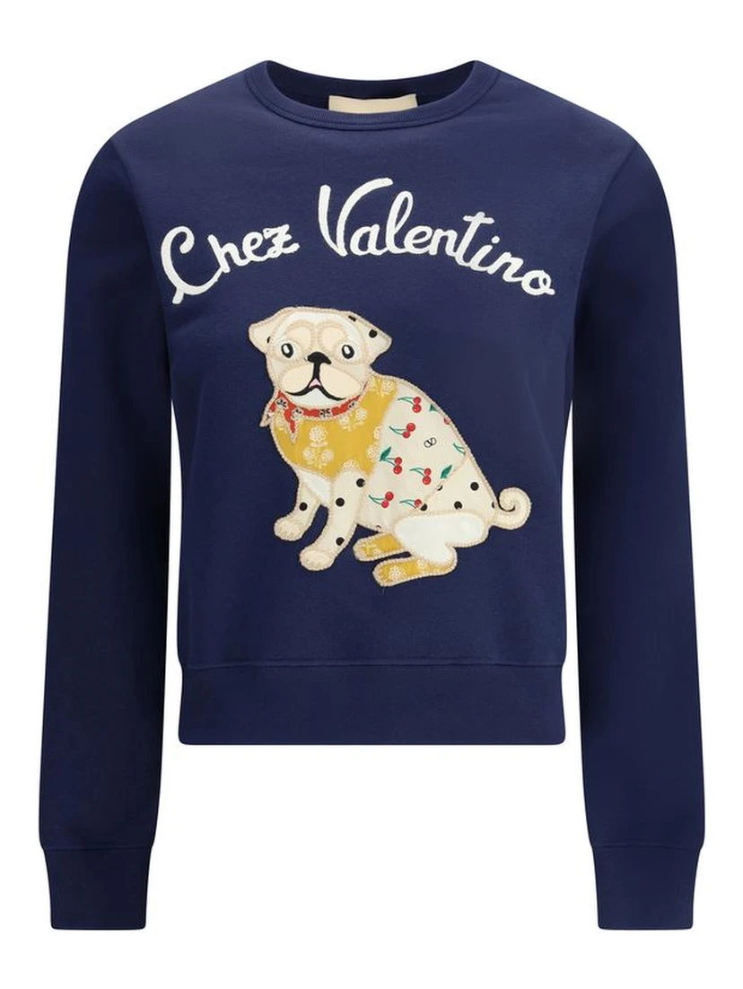 Blue Cotton Sweatshirt