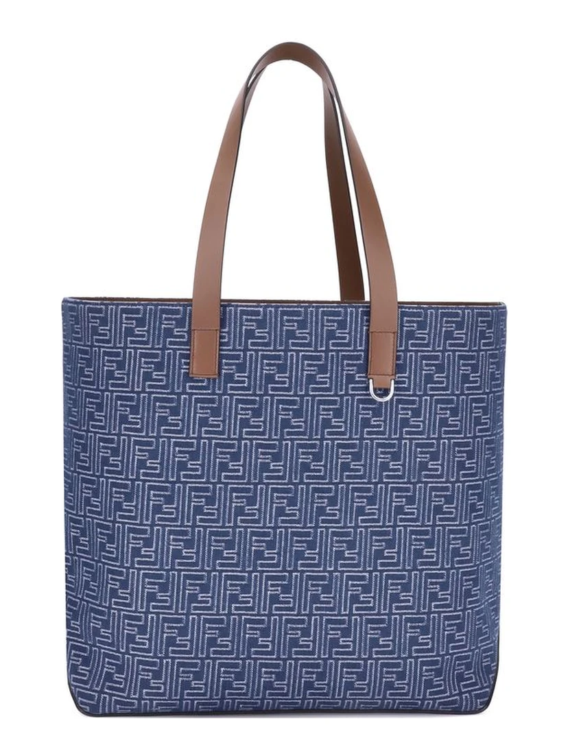 Light Blue Cotton Shoulder Bag