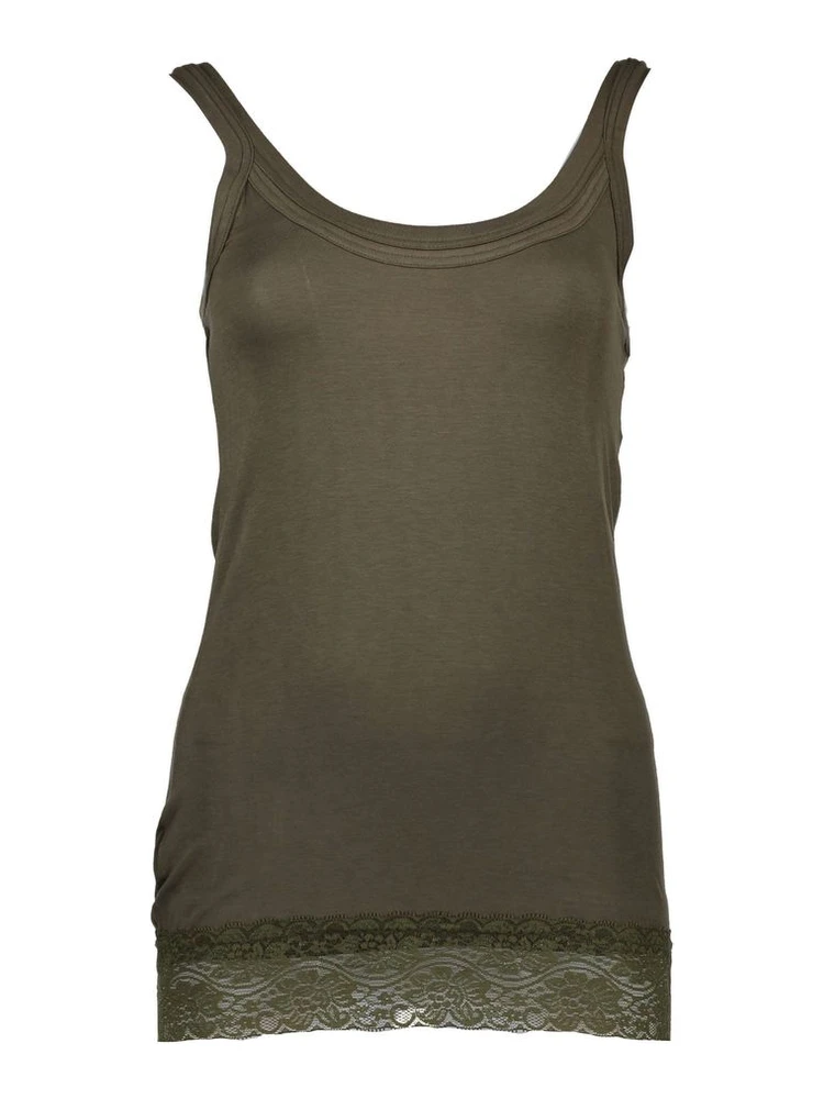Green Cotton Women Top