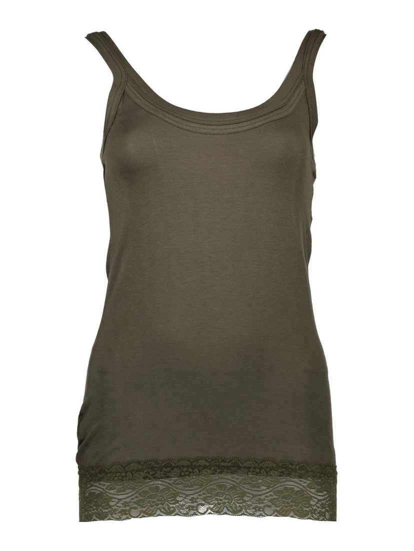 Green Cotton Women Top