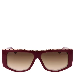 Red Stainless Steel Sunglasses