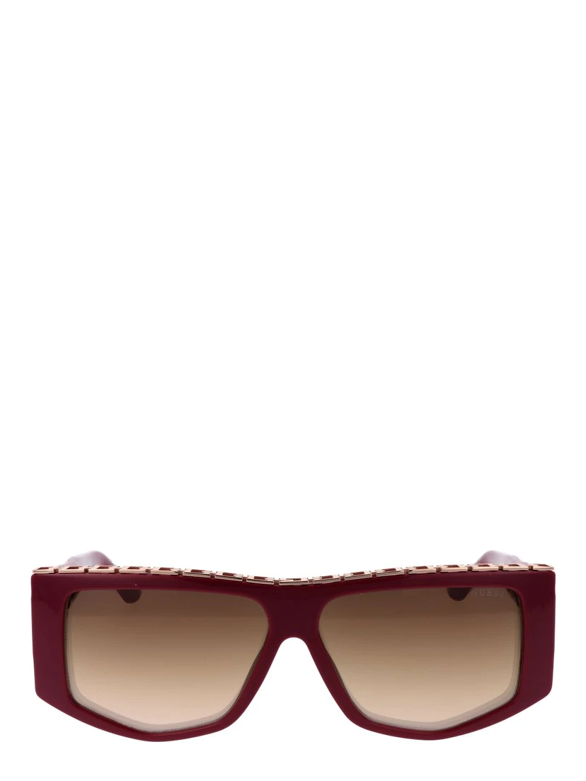 Red Stainless Steel Sunglasses