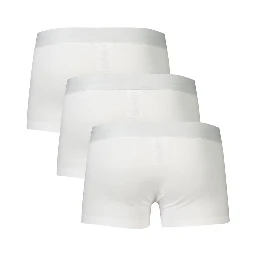 White Polyester Men's Boxer