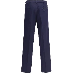 Blue Cotton Chino Pants
