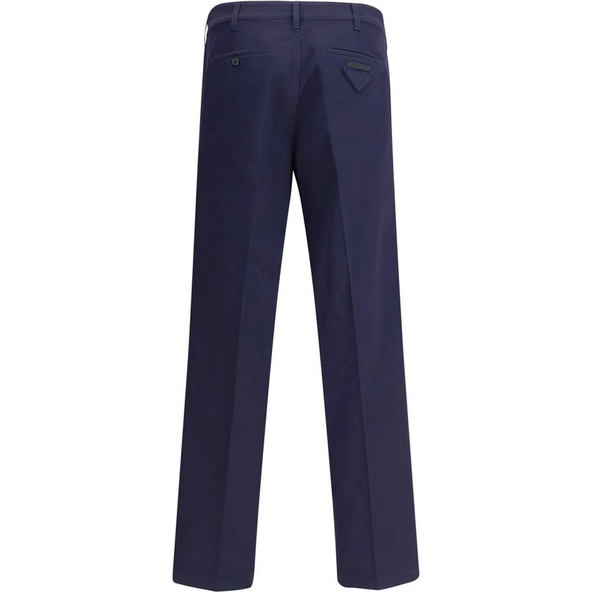 Blue Cotton Chino Pants