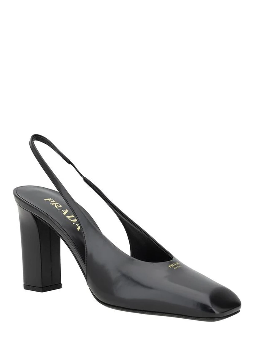 Black Calf Leather Pumps