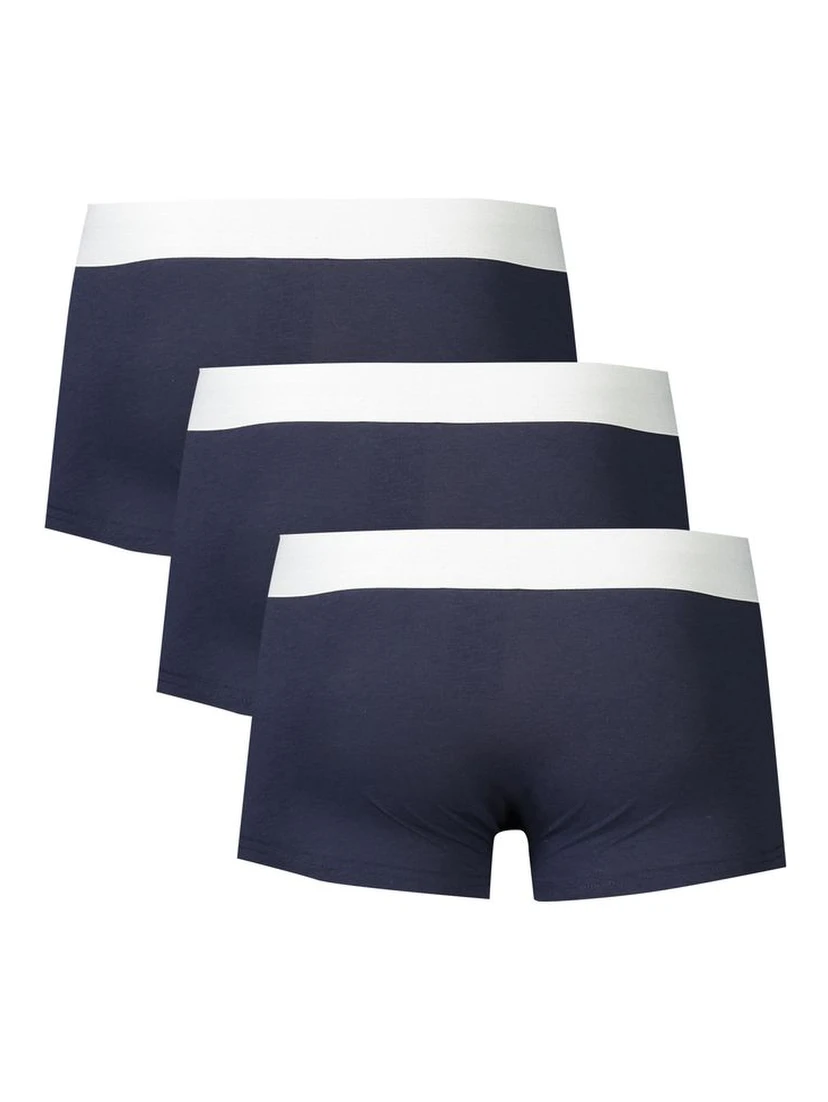 Blue Polyester Men's Boxer Underwear