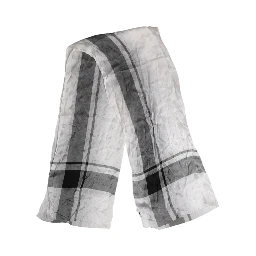 White Black Silk Warmer Wrap Foulard Scarf