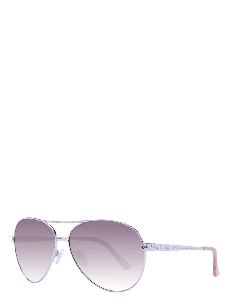 Rose Gold Metal Sunglasses