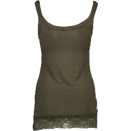 Green Cotton Women Top