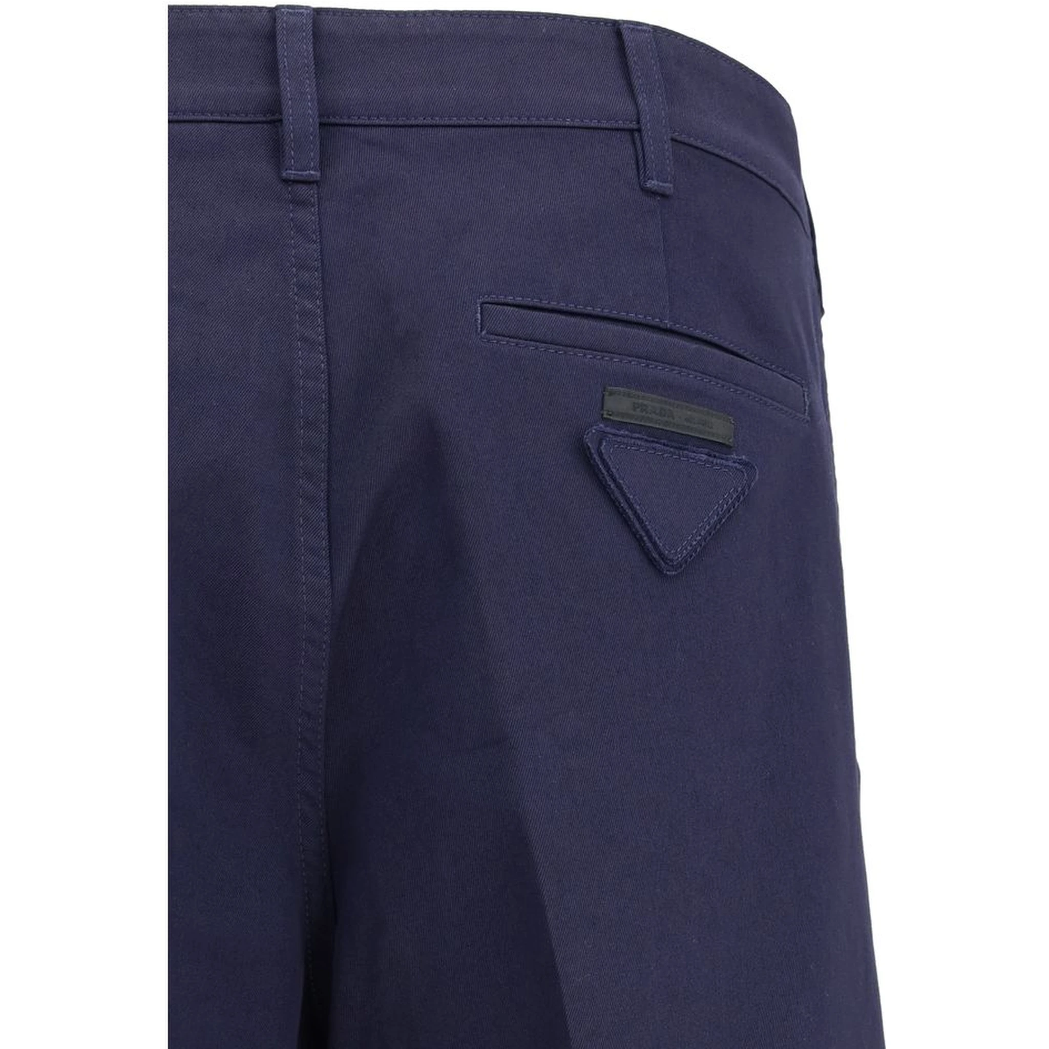 Blue Cotton Chino Pants
