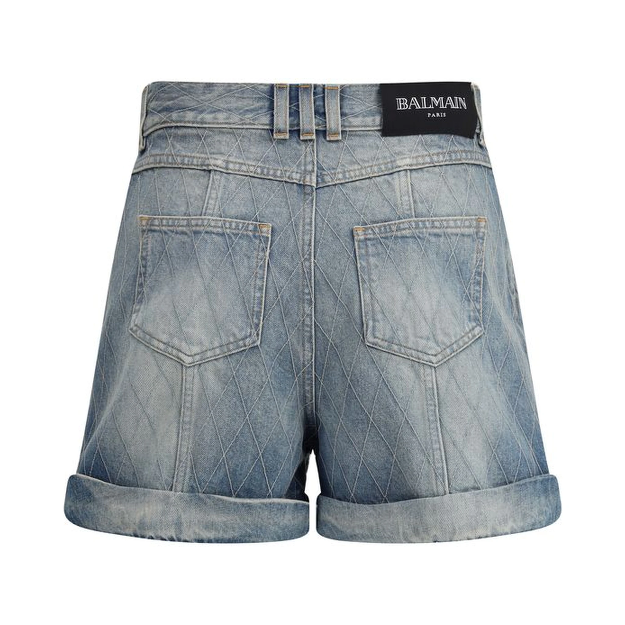 Light Blue Cotton Bermuda Shorts