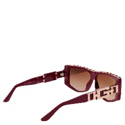 Red Stainless Steel Sunglasses