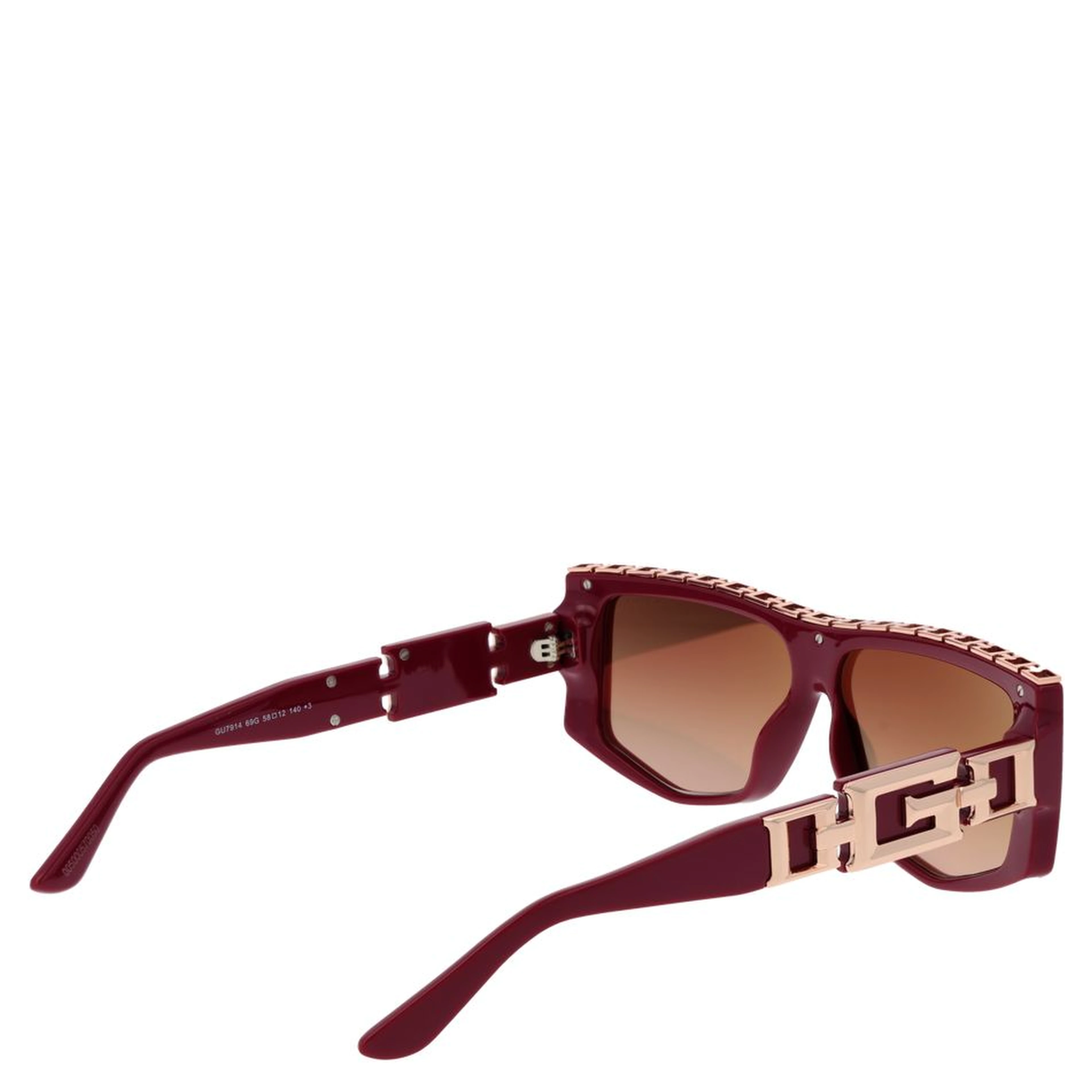 Red Stainless Steel Sunglasses