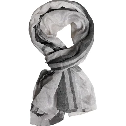 White Black Silk Warmer Wrap Foulard Scarf