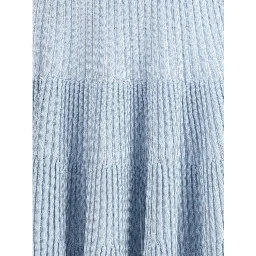 Light Blue Viscose Mini Skirt