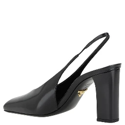 Black Calf Leather Pumps