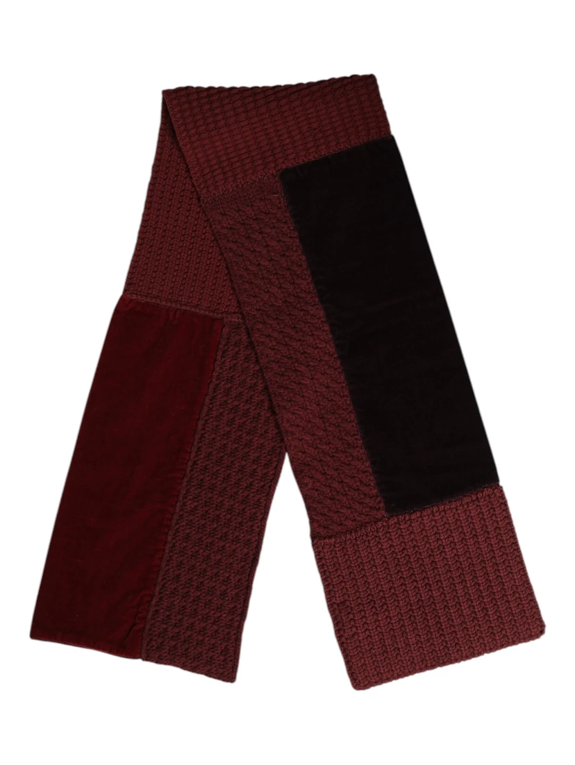 Maroon Black Neck Warmer Wrap Shawl Scarf