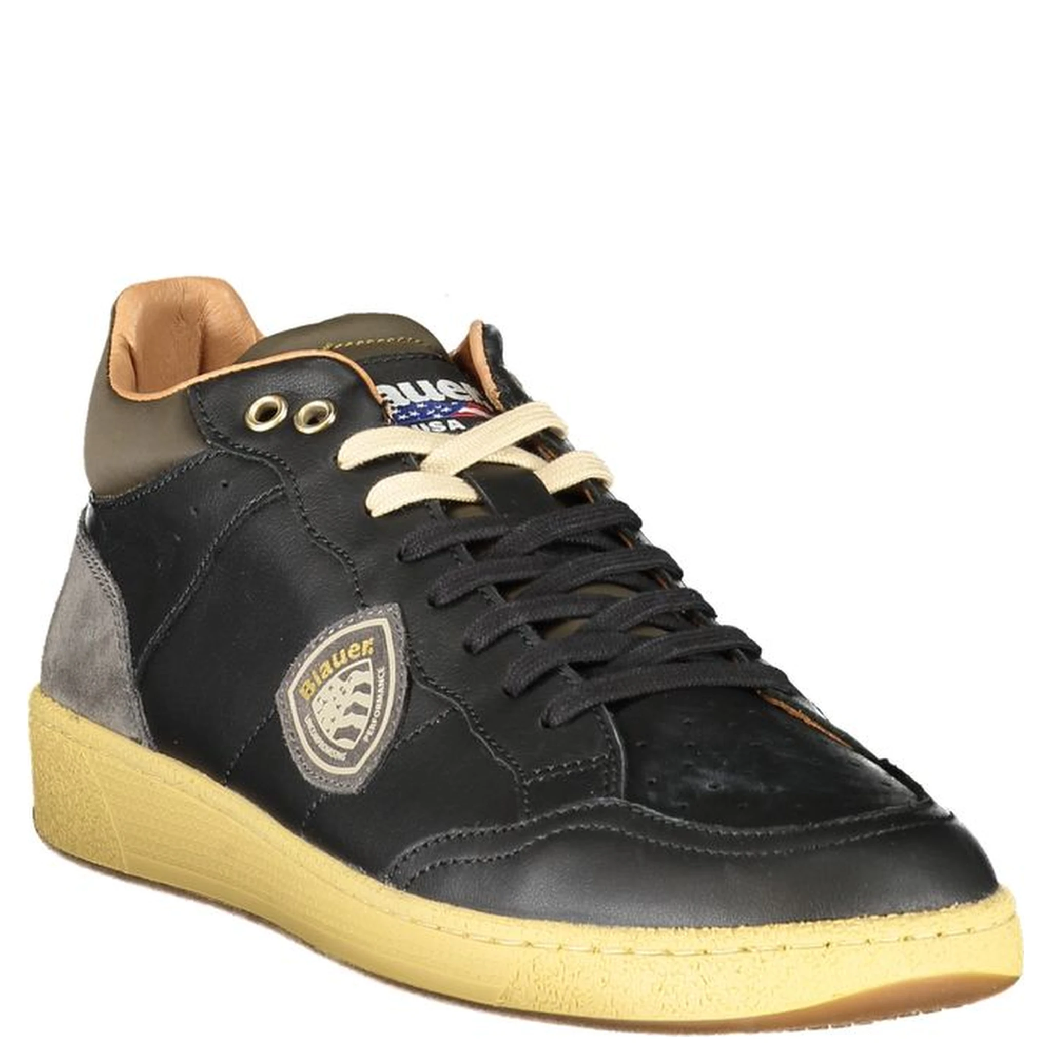 Black Polyester Sneaker