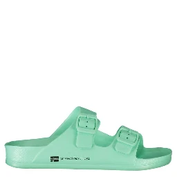 Green Plastic Women Sandal