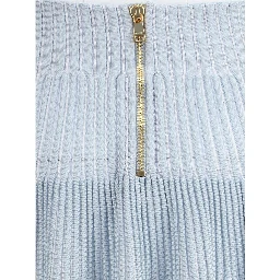 Light Blue Viscose Mini Skirt